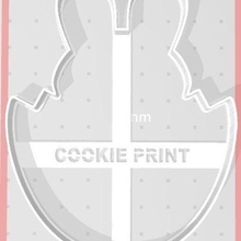 rabbit dough cutter egg cookie in easter bunny fondant ceramics 3d print model - Mito3D
