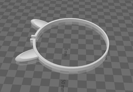 coniglio orecchio telaio ricamo circolare 3d print model - Mito3D
