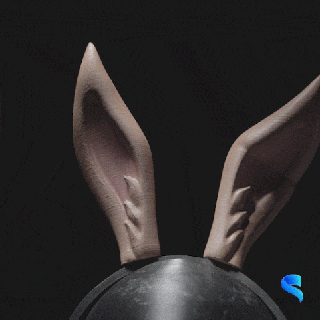 rabbit ear tiara cosplay easter costume bunny 3d print model - Mito3D