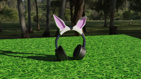 rabbit ears headphones headphones deco gamer ears rabbit cosplay cute  3d print model - Mito3D