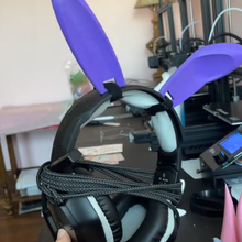 rabbit ears headphones game headset bunny ear gamer 3d print model - Mito3D