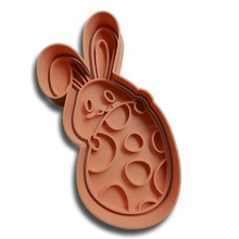 Conejo Pascua Resurrección huevo Galleta cortador corte 3d print model - Mito3D