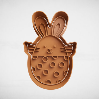 rabbit easter egg cookie cutter cutters stl molds bunny 3d print model - Mito3D
