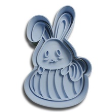 rabbit easter egg cookie cutter cutting 3d print model - Mito3D