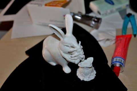 tavşan Paskalya yumurtalar 3d yazıcılar 3d print model - Mito3D