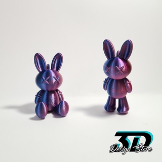 coniglio occhi portachiavi 3d print model - Mito3D