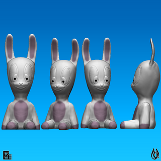 rabbit familly gift cute friend art figurine souvenir decoration nature home 3d print model - Mito3D