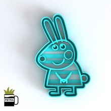 rabbit fondant cookie cutter mold 3d print model home fox cutters breakfast cookies cokkie moulds molds decoration porcelain clay handicrafts bookmarks peppa pig georg daddy mom dany pedro suzy fredy zoe emily candy cat 3d print model - Mito3D
