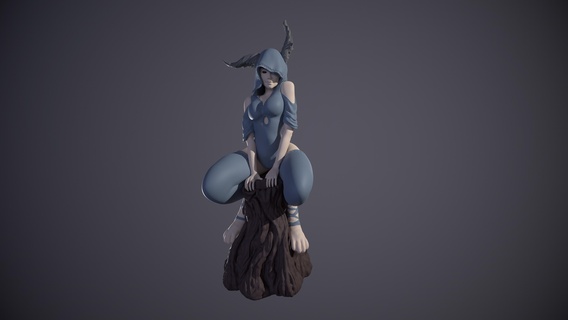 tavşan kız şekil vermek heykelcik oyuncak 3d print model - Mito3D
