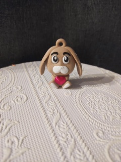 rabbit heart keychain rabbits valentine's day trailer gift souvenirs 3d print model - Mito3D
