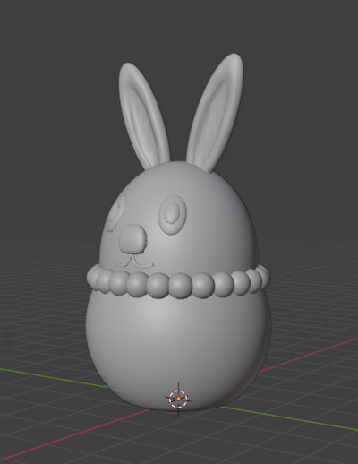 rabbit in egg easter decoration rabit 3d print model - Mito3D