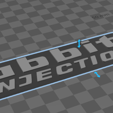 rabbit injection vw emblem gadget golf mk1 3d print model - Mito3D