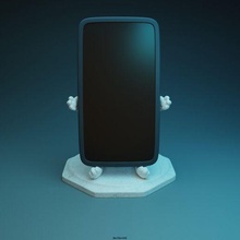 lapin gardien téléphone 3d print model - Mito3D