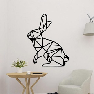 rabbit lowpoly wall decor geometry geometric animal wild illusion art decoration 2d 3d print model - Mito3D