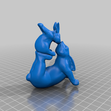 coniglio mamma coniglietto bambino sculture 3d print model - Mito3D