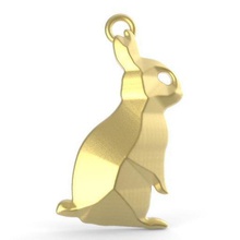 rabbit pendant jewelry necklace animal 3d print model - Mito3D