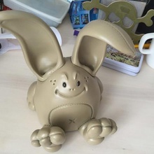 rabbit piggybank save money your next printer art coin box piggy bank zbrush sculptures 3d print model - Mito3D