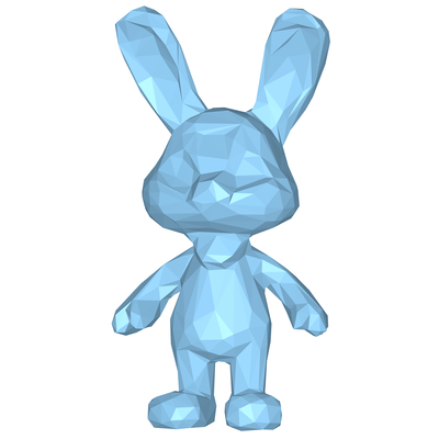 rabbit poly bunny easter egg bunnies happy funny gift hare love animal cute pet idea birthday 3d print model - Mito3D