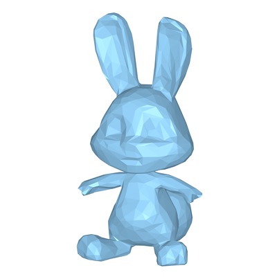 rabbit poly no1 bunny easter egg bunnies happy funny gift hare love animal cute pet idea birthday 3d print model - Mito3D