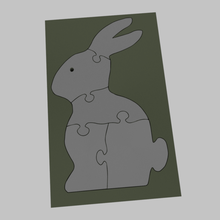 coniglio puzzle animale giocattolo gioco 3d print model - Mito3D