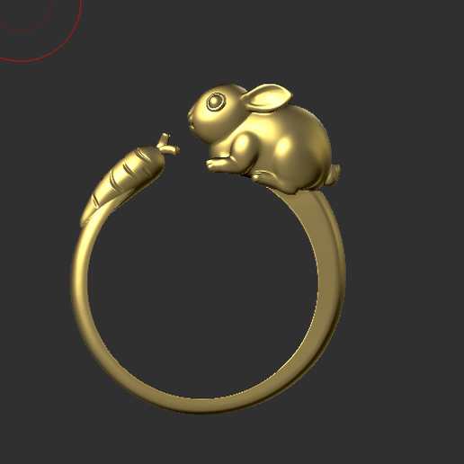 lapin anneau bijoux de l'anneau animal 3D print model - Mito3D