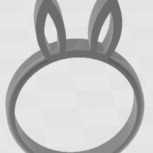 rabbit ring jewelry style simple minimalistic 3d print model - Mito3D