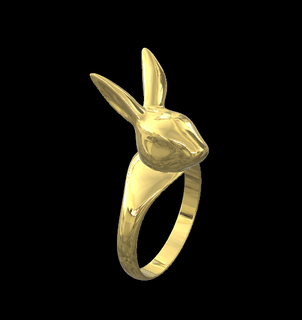 rabbit ring rabbit ring gentle charm symbolism fertility agility innocence nature vulnerability resilience  3d print model - Mito3D
