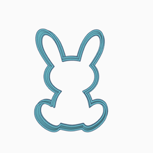 rabbit shape silhouette bunny 3d easter 3d print model - Mito3D