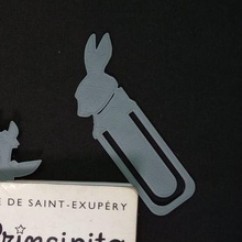 rabbit silhouette bookmark alice wonderland 3d print model - Mito3D