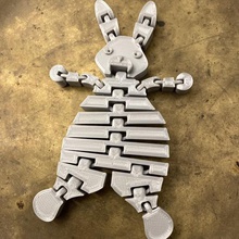rabbit soft doll flex gadget articulated animal 3d print model - Mito3D