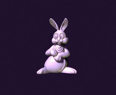 rabbit toy easter animal bunny hare pendant present cartoon art sculptures zoo statue nature pet rodent 3d print model - Mito3D