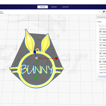 Conejo baratija colgante pendiente joyería joya lindo kawaii 3d print model - Mito3D