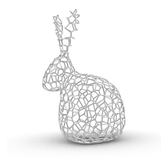 rabbit voronoi easterxcults lapin bunny voronoi 3d  3d print model - Mito3D