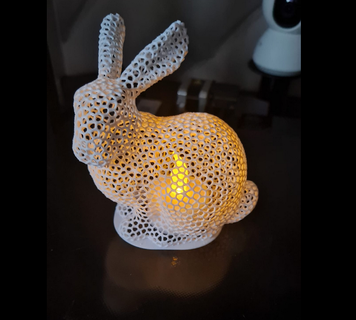coniglio voronoi seduta 3d print model - Mito3D