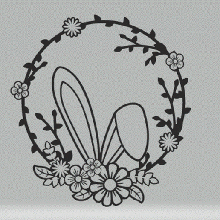 rabbit wreath pack 3d print model - Mito3D