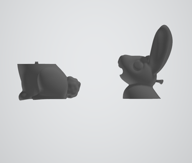conejo Conejo amable cumpleaños firmemente juegos niños 3d print model - Mito3D