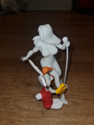 tavşanlar adıyla jessica roger tavşan femfital 3d model dsö çerçeveli film eşya bonus komik sevimli toon karakterler 3d print model - Mito3D