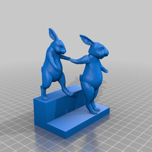 rabbits stairs sculptures 3d print model - Mito3D