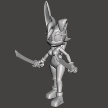 Kaninchen Mädchen 3d print model - Mito3D
