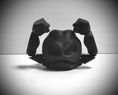 racailla geodude pokemon impresión sitio flexible escoria flexi zelgiust juguete arte fan articulado niño Sla resina stl 3d print model - Mito3D