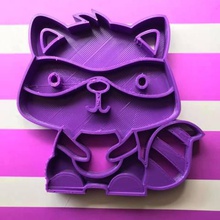 raccoon cookie cutter tool animal animals 3d print model - Mito3D