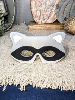 raccoon glasses mask halloween costume outfit animal cute 3d print model - Mito3D