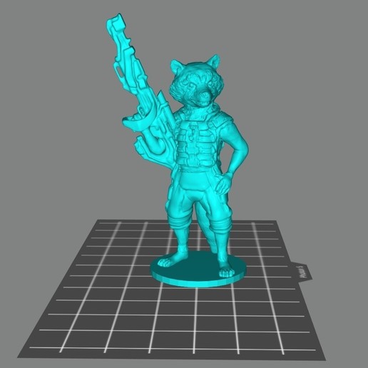 mapache cohete juego el 3D print model - Mito3D