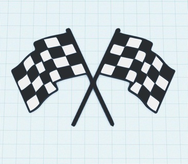 raça bandeiras carreiras 3d print model - Mito3D