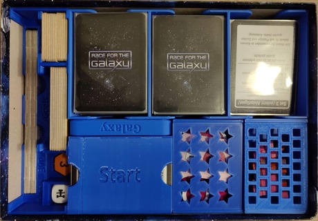 raça galáxia 2nd inserir extensão jogo tabuleiro incrustação borda jogos organizador 3d print model - Mito3D