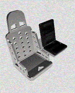 race seats scale model car truck racing seat 3d print model - Mito3D