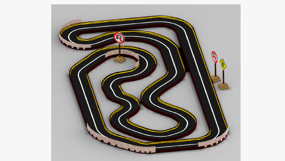 race track dirt racing car horse Game 3d print model - Mito3D