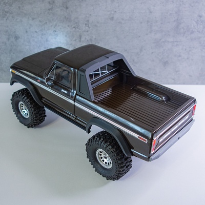 racerback traxxas trx-4m ford f-150 high trail 1 18 game trx4m f150 ranger xlt high-trail hightrail cab extension spoiler razorback lund upgrade 3d print model - Mito3D