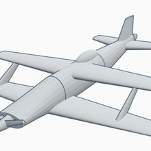 racing biplano varios de juguete plano avión bi-plano las carreras jugar simple 3d print model - Mito3D