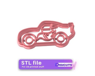 racing car cookie cutter stl file cookie cutter cookie cutter car race car racing car kitchen bakery  3d print model - Mito3D